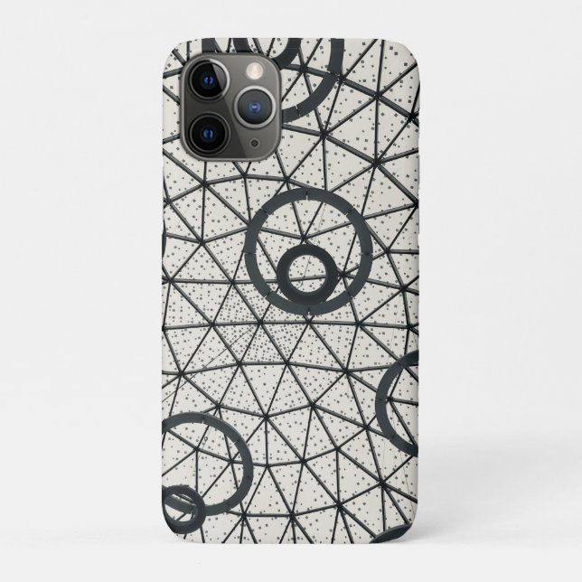 Abstrakte Kreise in Schwarz und Weiß Case-Mate iPhone Hülle (Rückseite)