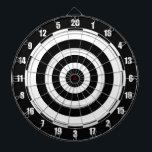 Abstrakte Kreise in Schwarz und Weiß Dartscheibe<br><div class="desc">Abstrakte Kunst mit kreisgeometrischen Formen in Schwarz/Weiß.</div>