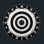 Abstrakte Kreise in Schwarz und Weiß Dartscheibe<br><div class="desc">Abstrakte Kunst mit kreisgeometrischen Formen in Schwarz/Weiß.</div>