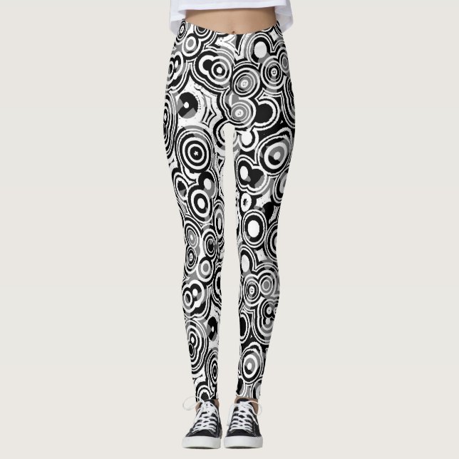 abstrakte Kreise Leggings (Vorderseite)