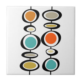 Abstrakte Kreise Mitte des Jahrhunderts Moderne fa Fliese