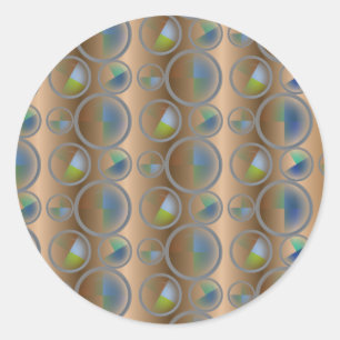 Abstrakte Kreise Runder Aufkleber