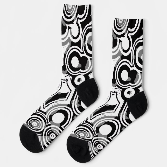 abstrakte Kreise Socken (Linkes Detail)