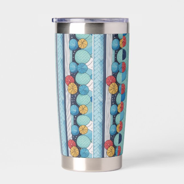 Abstrakte Kreise Thermobecher (Rechts)