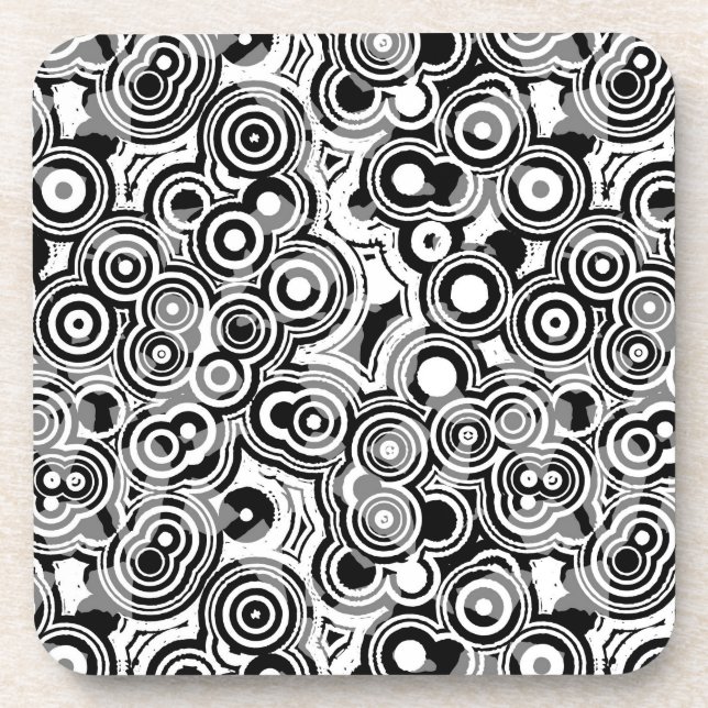 abstrakte Kreise Untersetzer Set (Vorderseite)