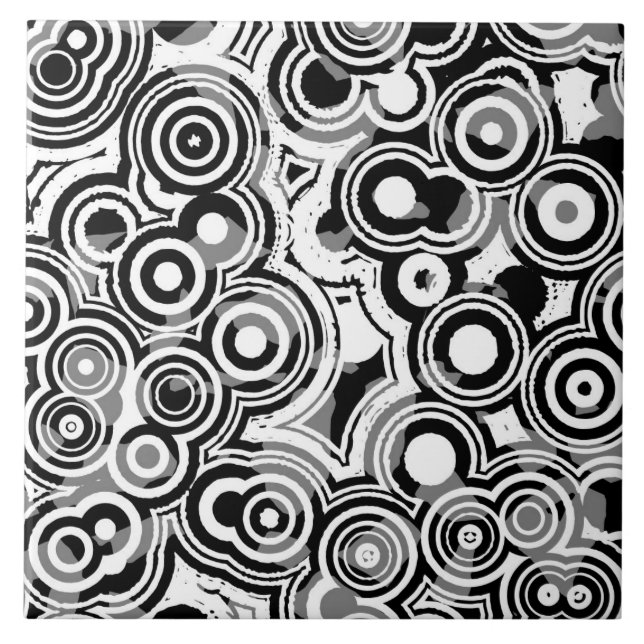 abstrakte Kreisel Keramik Fliese (Vorderseite)