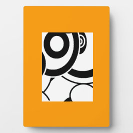 Abstrakte Kreiselkunst Plaque (Orange) Fotoplatte