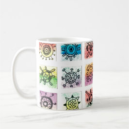Abstrakte Kreismuster-Designs Illustration Kaffeetasse