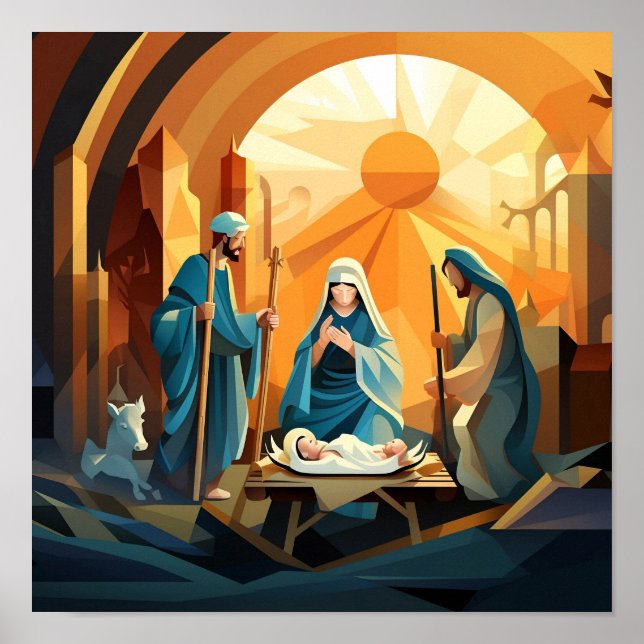 Abstrakte Krippe Poster (Vorne)