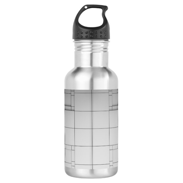 Abstrakte Kuben Edelstahlflasche (Vorderseite)