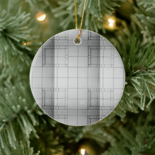 Abstrakte Kuben Keramik Ornament