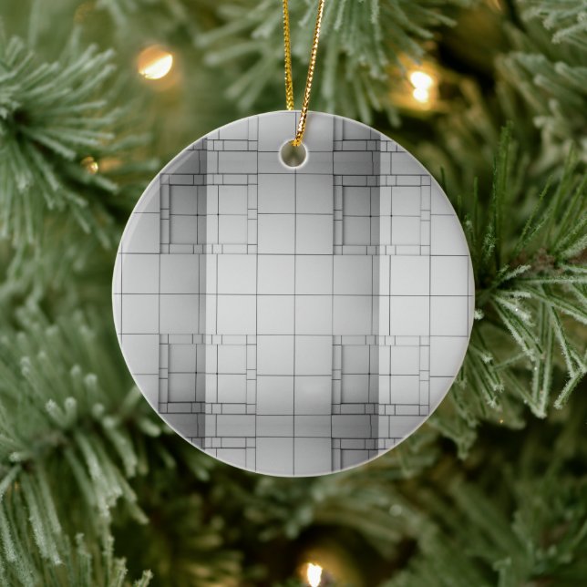 Abstrakte Kuben Keramik Ornament (Baum)