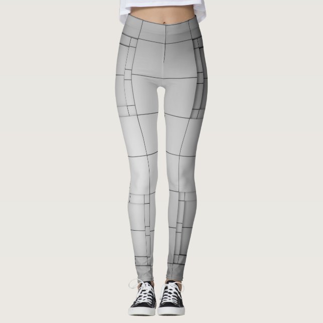 Abstrakte Kuben Leggings (Vorderseite)