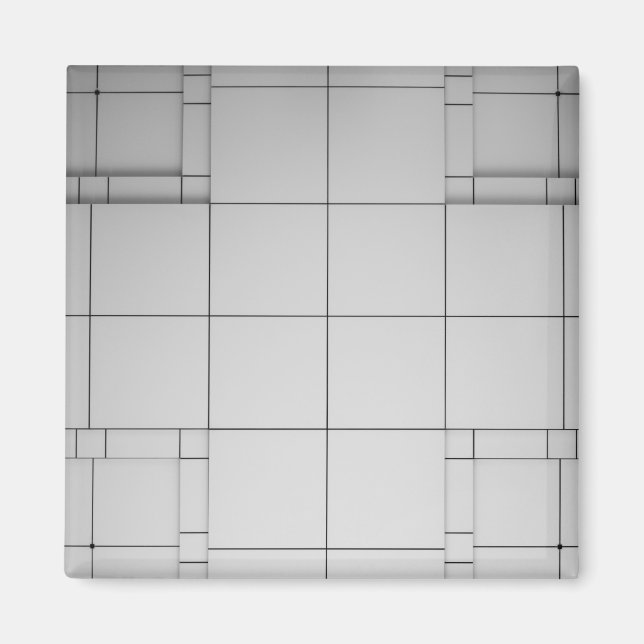 Abstrakte Kuben Magnet (Vorne)