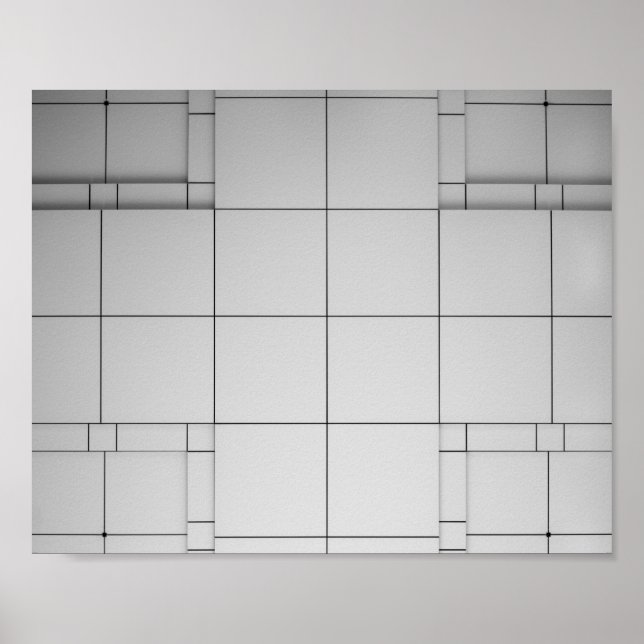 Abstrakte Kuben Poster (Vorne)