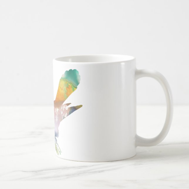 Abstrakte Kuckuck-Silhouette Tasse (Rechts)