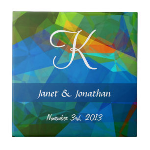 Abstrakte kundengerechtes Monogramm der Polygon-39 Fliese