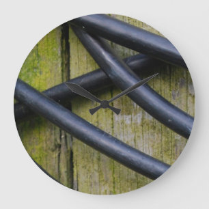 Abstrakte Kunst - Acryl-Wandleuchte Große Wanduhr