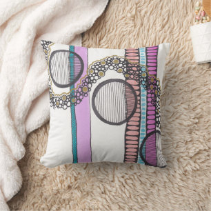 Abstrakte Kunst Aquarell und Stift. Mit dem Fluss Kissen