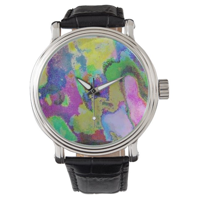 Abstrakte Kunst Armbanduhr (Vorderseite)