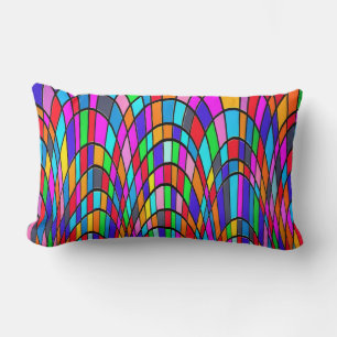 Abstrakte Kunst aus mehrfarbigem Glas Lendenkissen