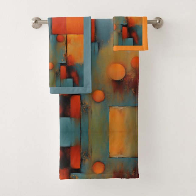 Abstrakte Kunst Badhandtuch Set (Insitu)