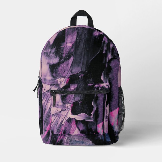 Abstrakte Kunst Bedruckter Rucksack (Vorderseite)