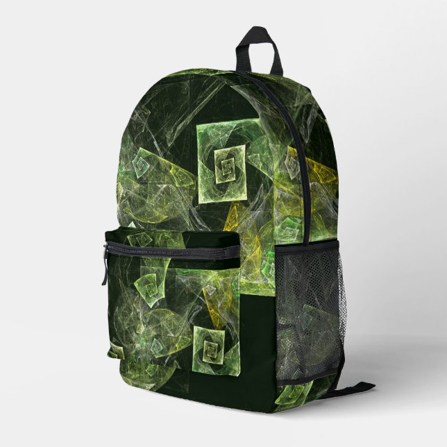 Abstrakte Kunst Bedruckter Rucksack (Rückseitige Ecke Rechts)