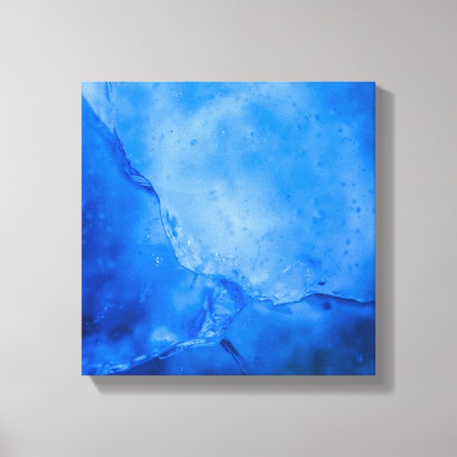 Abstrakte Kunst beim Blue Ice Leinwanddruck (Vorderseite)