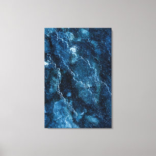 Abstrakte Kunst beim Blue Ice Leinwanddruck