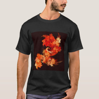 Abstrakte Kunst beim Tanzen von Feuervögeln T-Shirt