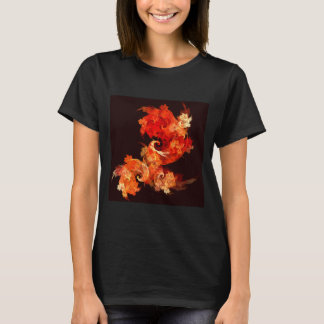 Abstrakte Kunst beim Tanzen von Feuervögeln T-Shirt
