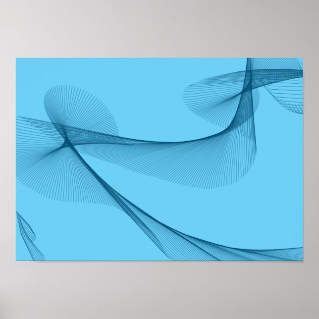 Abstrakte Kunst - Blautöne Poster (Vorne)