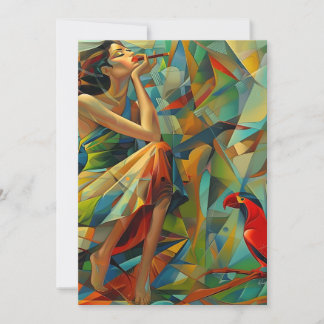 Abstrakte Kunst bunt Feiertagskarte