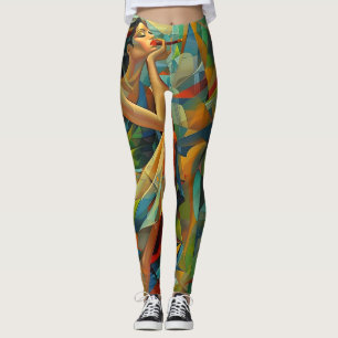 Abstrakte Kunst bunt Leggings