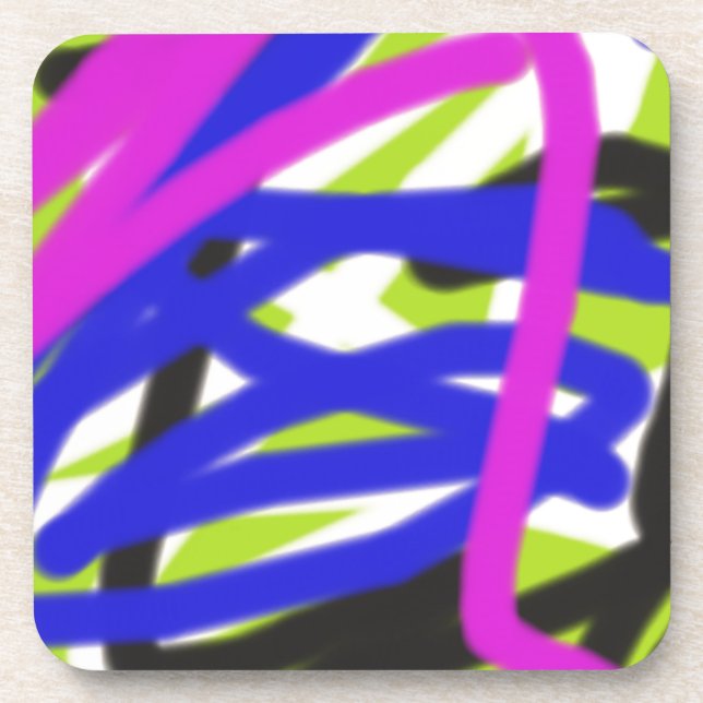 abstrakte Kunst bunte 4834 Untersetzer (Vorderseite)