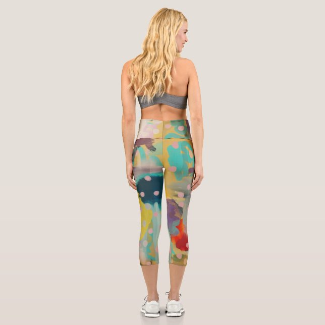 Abstrakte Kunst Capri Leggings (Rückseite)