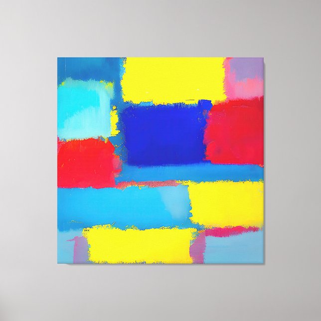 abstrakte Kunst "Cobalt Carnival" Leinwanddruck (Vorderseite)