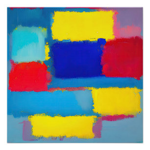abstrakte Kunst "Cobalt Carnival" Poster