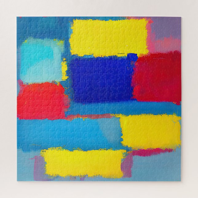 abstrakte Kunst "Cobalt Carnival" Puzzle (Vertikal)
