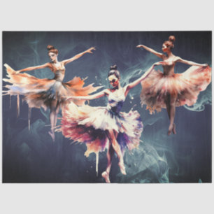 Abstrakte Kunst Collage Balletttänzer Decoupage Seidenpapier