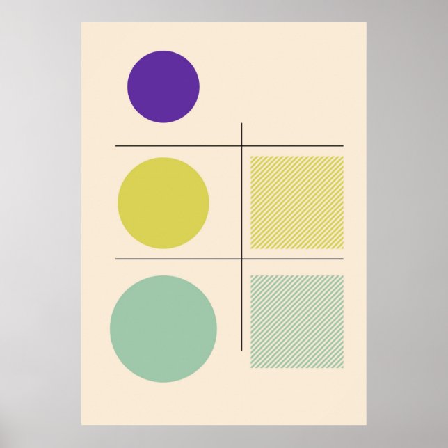 Abstrakte Kunst der digitalen Geometrie Poster (Vorne)