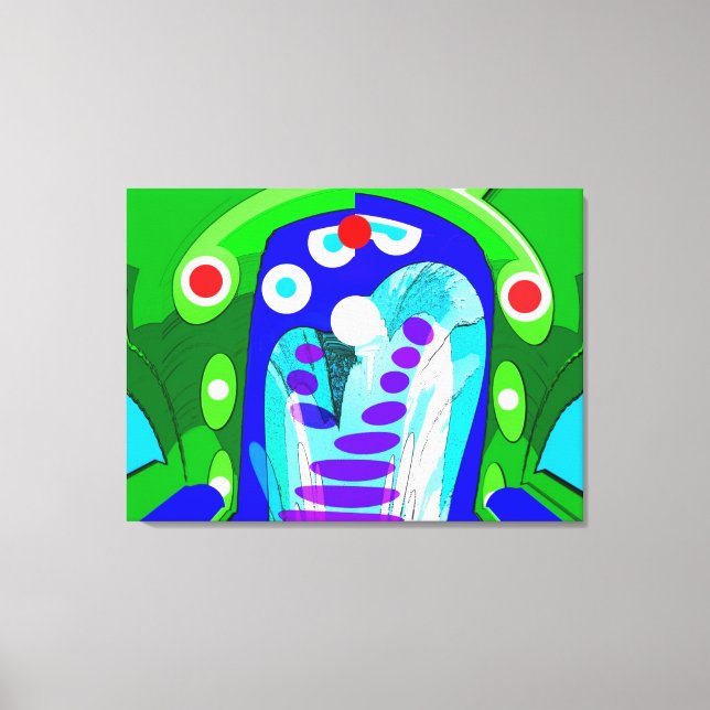 Abstrakte Kunst der Kommunikation Leinwanddruck (Vorderseite)