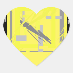 Abstrakte Kunst der Kraft Energie Herz-Aufkleber