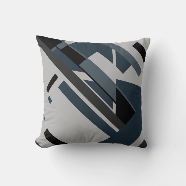 Abstrakte Kunst der Navy Kissen (Vorderseite)