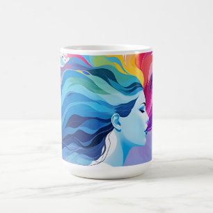 Abstrakte Kunst der psychischen Gesundheit Kaffeetasse