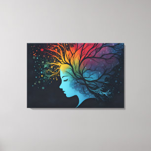 Abstrakte Kunst der psychischen Gesundheit Leinwanddruck