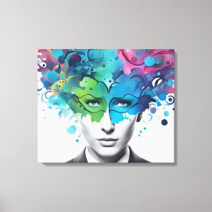 Abstrakte Kunst der psychischen Gesundheit Leinwanddruck