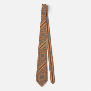 Abstrakte Kunst des Earth Tone Tribal Ribbon Krawatte