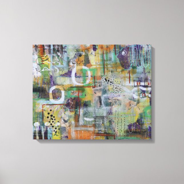 Abstrakte Kunst des Gesprächs Leinwanddruck (Vorderseite)
